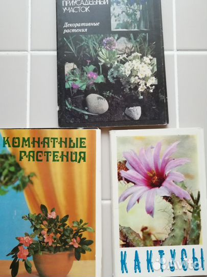 Набор открыток из СССР растения