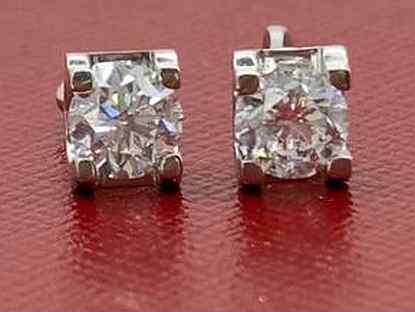 Серьги в стиле Cartier с бриллиантами 1,42 карат