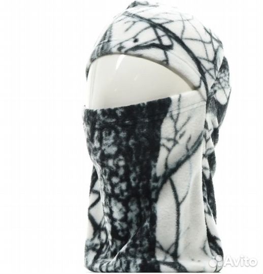 Подшлемник флисовый Балаклава белый лес