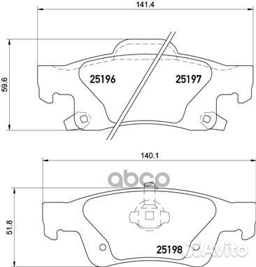 Колодки тормозные jeep grand cherokee 10- задние
