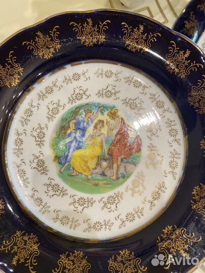 Набор тарелок Чехия фарфор 11 штук