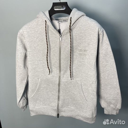 Зип худи MIU MIU, плотное (100%хлопок)