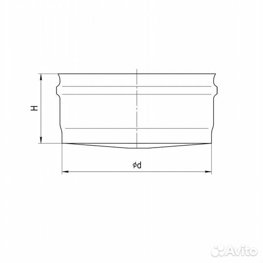 Заглушка ferrum внешняя д/трубы (430/0,5 мм) Ф100