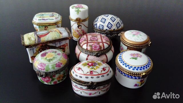 Мини-шкатулки фарфор винтаж