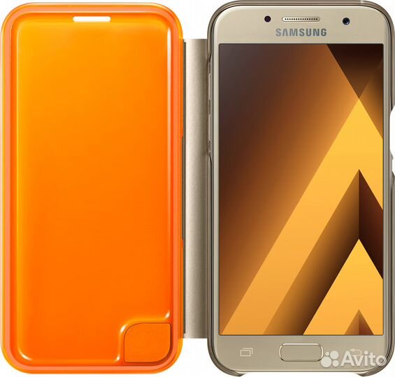 Оригинальный Чехол Neon Flip Samsung A3 (17) Gold