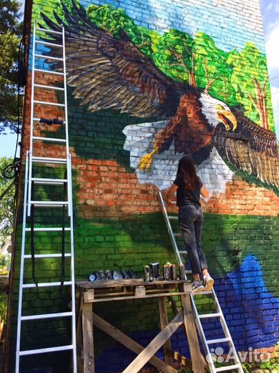 Граффити. Роспись стен. Художник