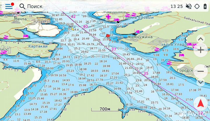 Карта Байкала и Иркутского вдхр - Android