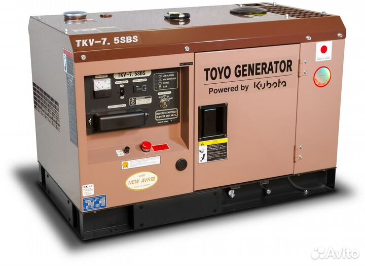 Дизельный генератор toyo TKV-7.5SBS