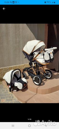 Коляска luxmom 3 в 1 бу