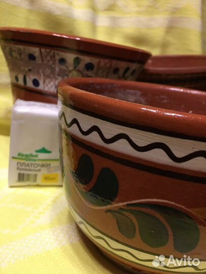 Комплект горшков керамических СССР