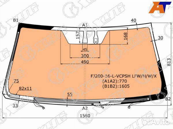 Стекло лобовое lexus LX450D