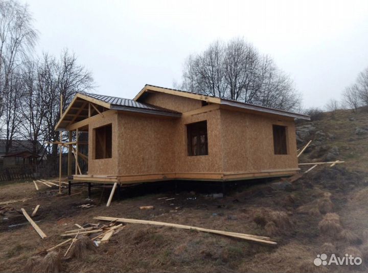 Комплект стоечного(силового) каркаса дома 9х9 м