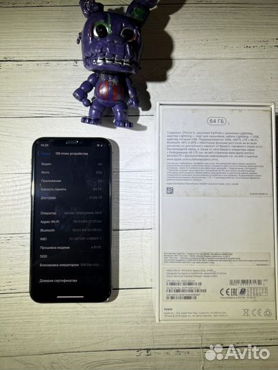 iPhone X, 256 ГБ