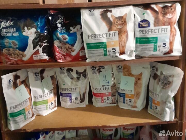 Корм для кошек Perfect fit сухой и влажный