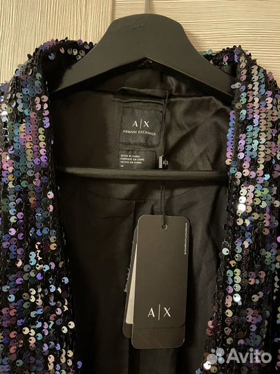 Armani exchange женский пиджак / куртка в пайетках