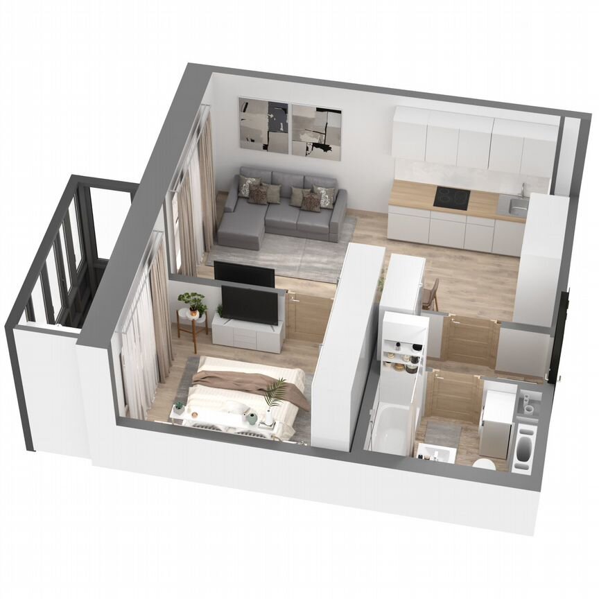 1-к. квартира, 39,8 м², 7/23 эт.