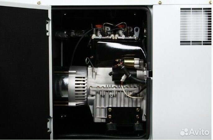 Электростанция дизельная с воздушным охлаждением hyundai DHY 12000SE-3 в кожухе