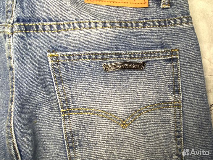 Джинсы Chrome Hearts синие