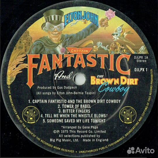 Elton John - Captain Fantastic (1975) UK (djlpx 1)