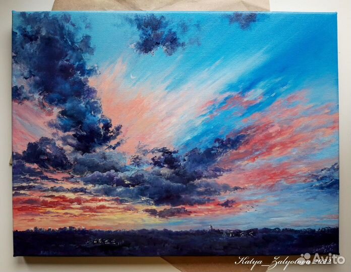 Картины маслом Небо
