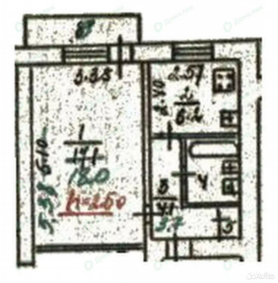1-к. квартира, 31,8 м², 5/5 эт., Апрелевка