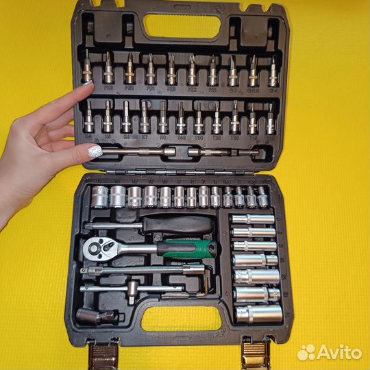 Новый набор инструментов 53 предмета размер 1/4