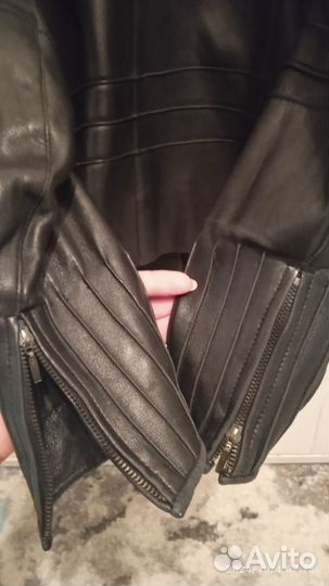 Куртка нат. кожа с норкой р. 46