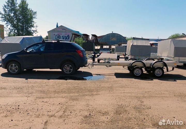 Прицеп двухосный 3,5х1,5 рессоры Газель без бортов