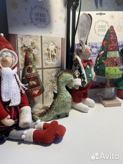 Ватные елочные игрушки