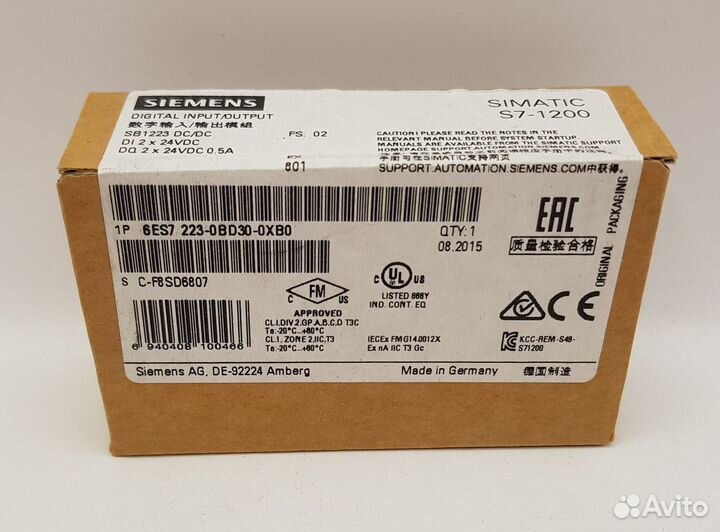 6ES7223-0BD30-0XB0 модуль дискретного I/O S7-1200
