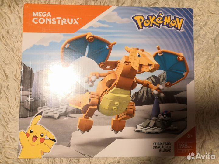 Конструктор mega bloks pokemon charizard новый