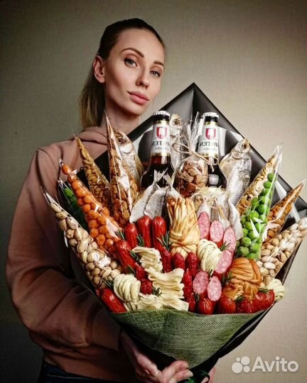 Мужской колбасный букет