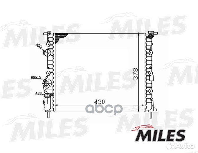 Радиатор renault logan/megane 1.4/1.6 04- acrm0