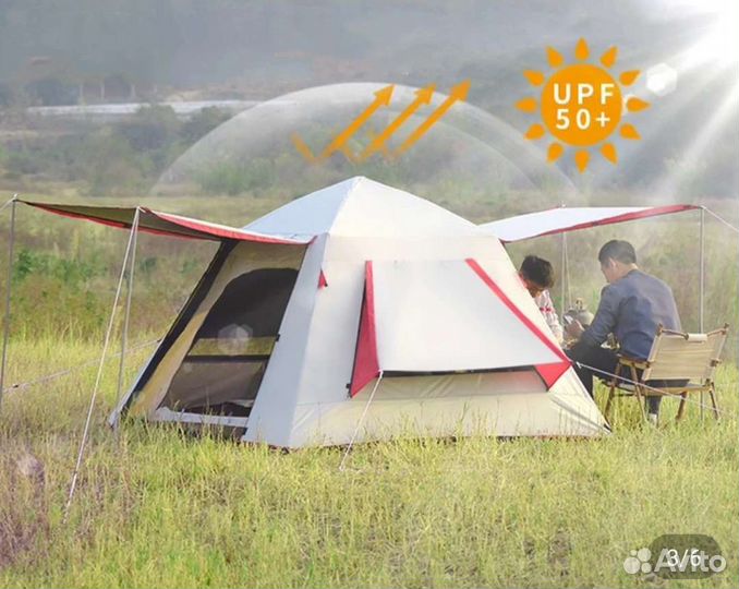 Палатка туристическая высокая 4местная автомат