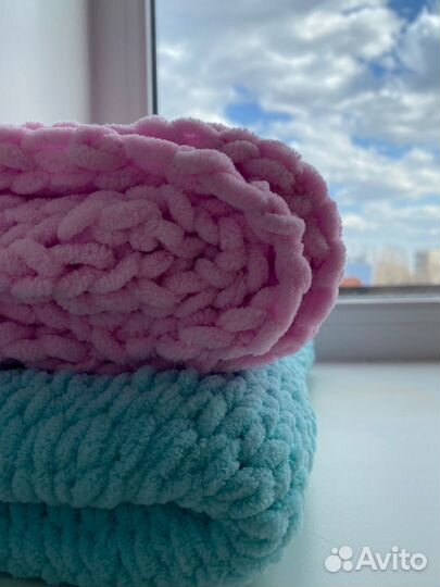 Плед детский вязаный ручная работа