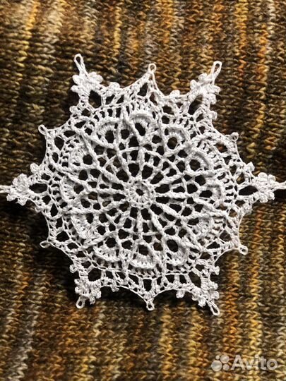 Снежинка, елочное украшение, елочная игрушка