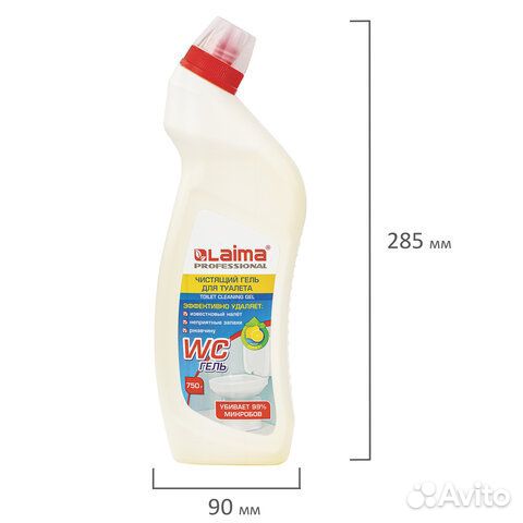 Средство для уборки туалета кислотное 750 г, laima