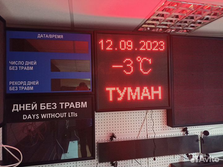 Табло погодных условий 690*690мм температура, дата