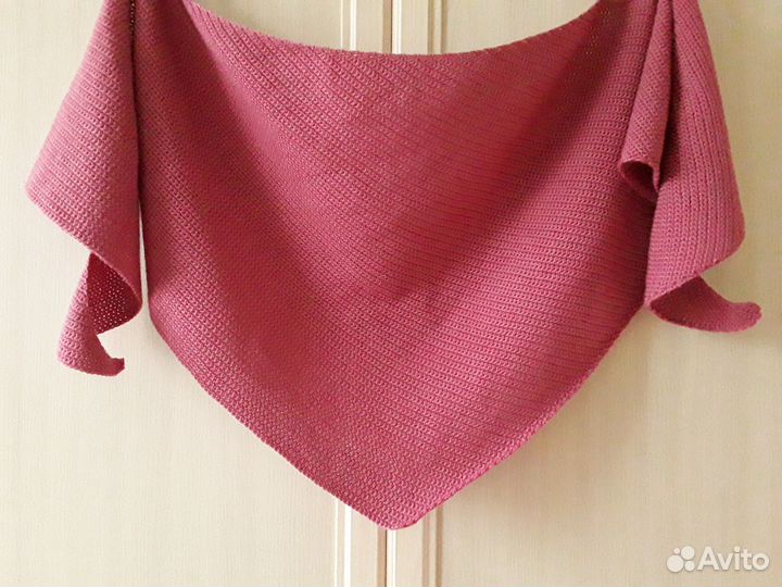 Шарф бактус вязаный