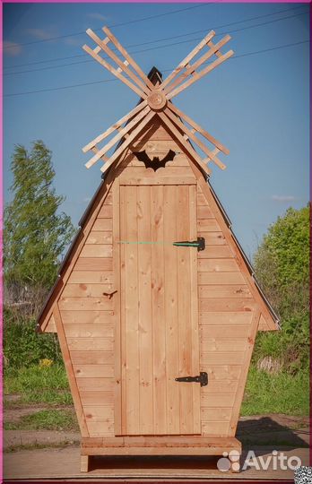 Дачный туалет деревянный PRO879