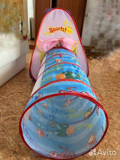 Детская палатка с тоннелем (игровой домик)
