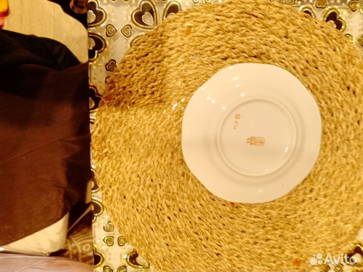 Тарелка, фарфор, Рига, времена СССР, диаметр 18см