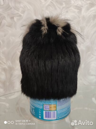 Шапка из вязаной норки
