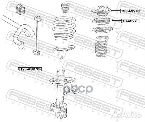 Опора передней стойки лев/прав Toyota Camry 17