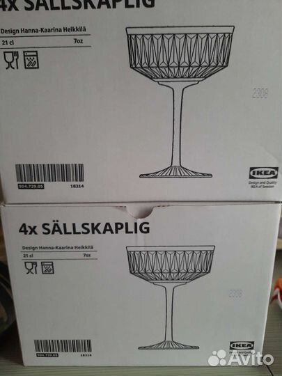 Бокалы IKEA сэлльскаплиг sällskaplig 6 коробок