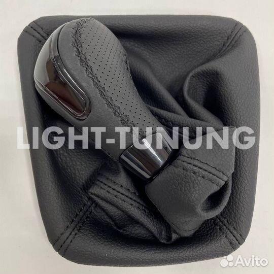 Ручка кпп гранта в коже антихром