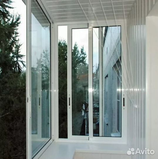 Остекление раздвижное с расширением