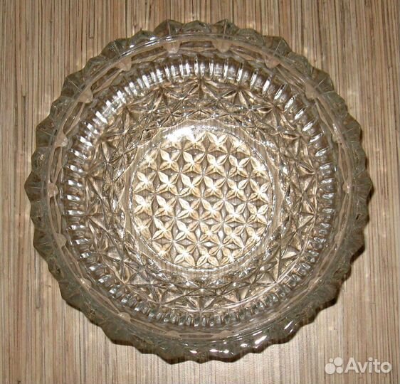 Большая салатница / фруктовница стекло винтаж СССР