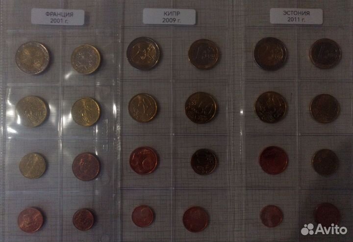 Годовой набор монет евро