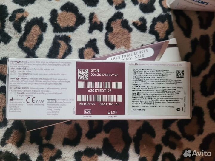 Линзы контактные однодневные alcon и контейнеры